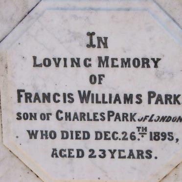PARK Francis Williams -1895