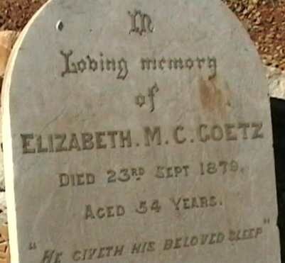 GOETZ Elizabeth M.C. -1879