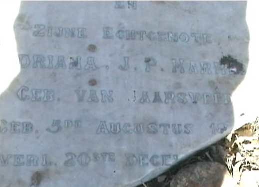 HARRIS Adriana J.P. nee  VAN JAARSVELD