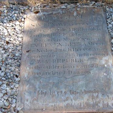 HOFF Dirk, van der 1814-1881