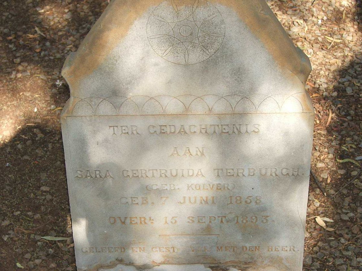 TERBURGH Sara Gertruida nee KOLVER 1858-1893