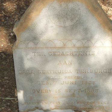 TERBURGH Sara Gertruida nee KOLVER 1858-1893