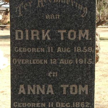 TOM Dirk 1859-1915 &amp; Anna 1862-1944