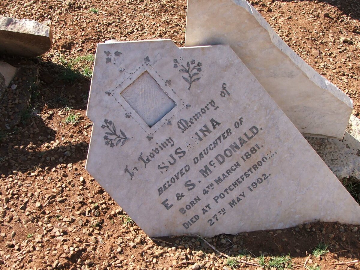 McDONALD Susanna 1881-1902