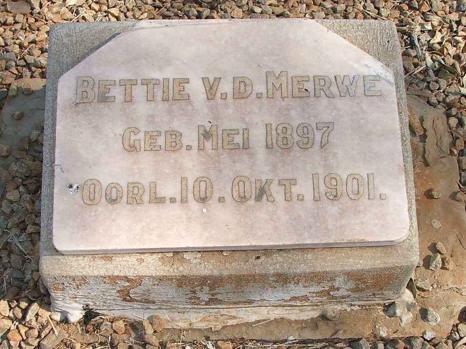 MERWE Bettie, v.d. 1897-1901