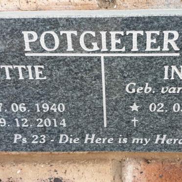POTGIETER Pottie 1940-2014 &amp; Ina VAN ROOYEN 1940-