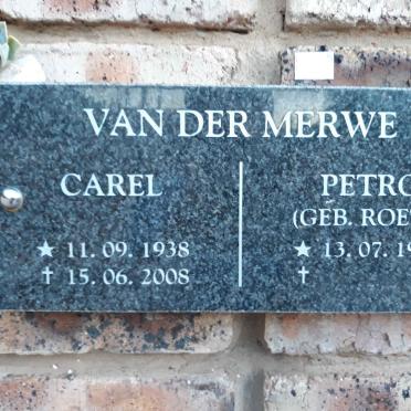 MERWE Carel, van der 1938-2008 &amp; Petro ROETZ 1948-