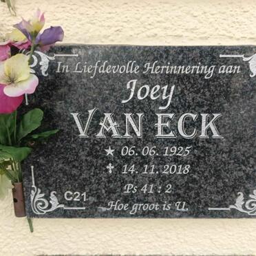 ECK Joey, van 1925-2018