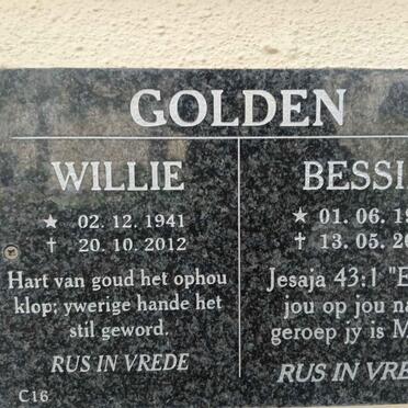 GOLDEN Willie 1941-2012 & Bessie 1948-2022