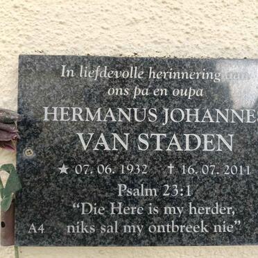STADEN Hermanus Johannes, van 1932-2011