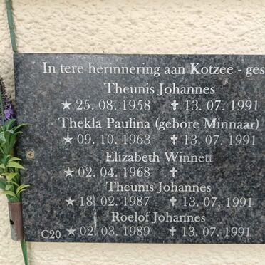 KOTZEE :: MINNAAR gesin