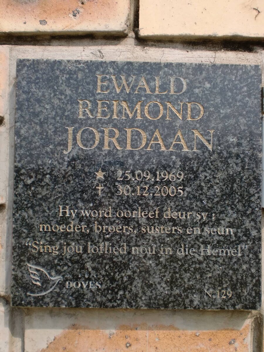 JORDAAN Ewald Reimond 1969-2005