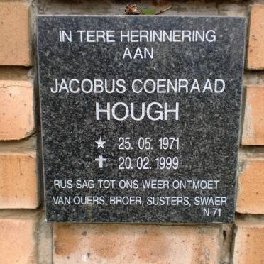 HOUGH Jacobus Coenraad 1971-1999