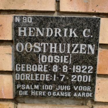 OOSTHUIZEN Hendrik C. 1922-2001