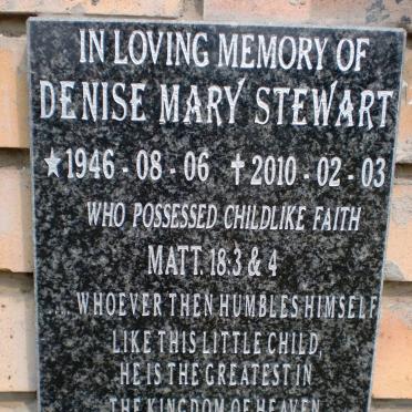STEWART Denise Mary 1946-2010