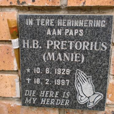 PRETORIUS H.B. 1928-1997