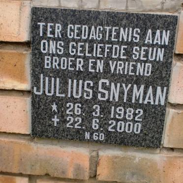 SNYMAN Julius 1982-2000