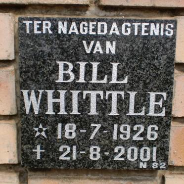 WHITTLE Bill 1926-2001