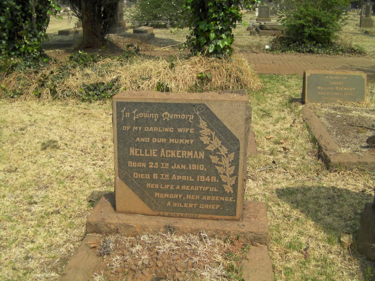 ACKERMAN Nellie 1910-1948