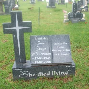 ACKERMAN Beatrice June Olwyn 1934-2005