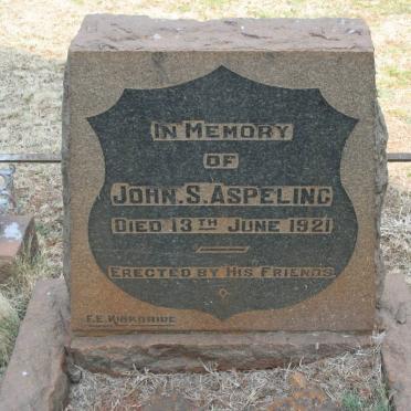 ASPELING John S. -1921