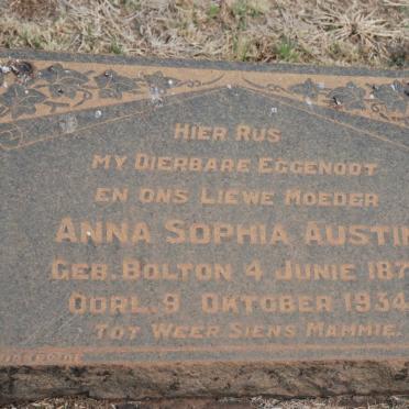 AUSTIN Anna Sophia nee BOLTON 1871-1934