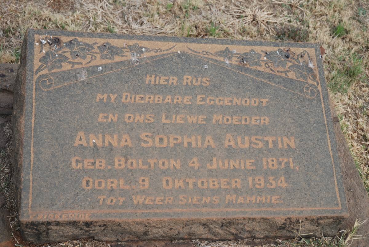 AUSTIN Anna Sophia nee BOLTON 1871-1934