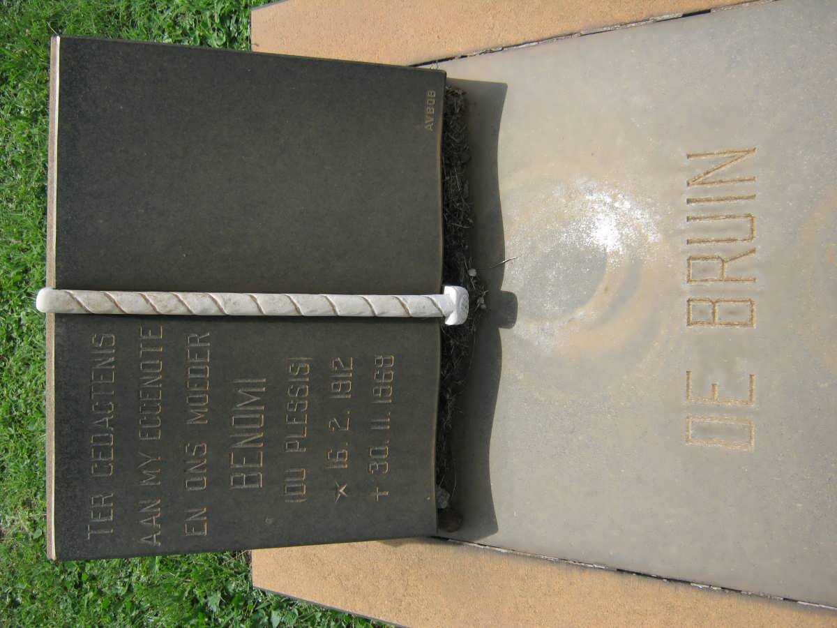 BRUIN Benomi, de nee DU PLESSIS 1912-1968