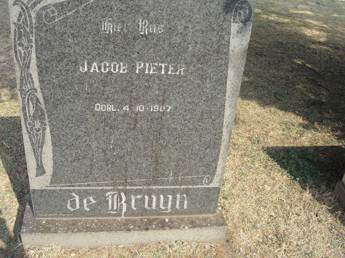 BRUYN Jacob Pieter, de -1907