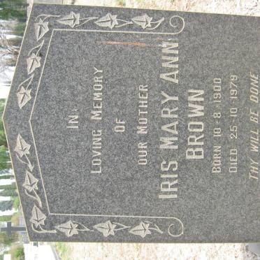 BROWN Iris Mary Ann 1900-1979