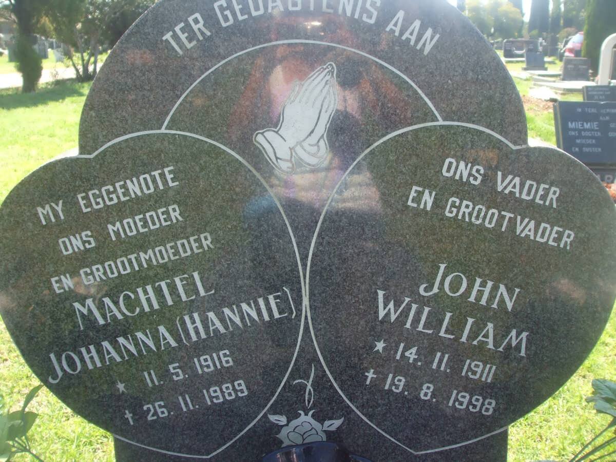 BRITTON John William 1911-1998 &amp; Machtel Johanna 1916-1989