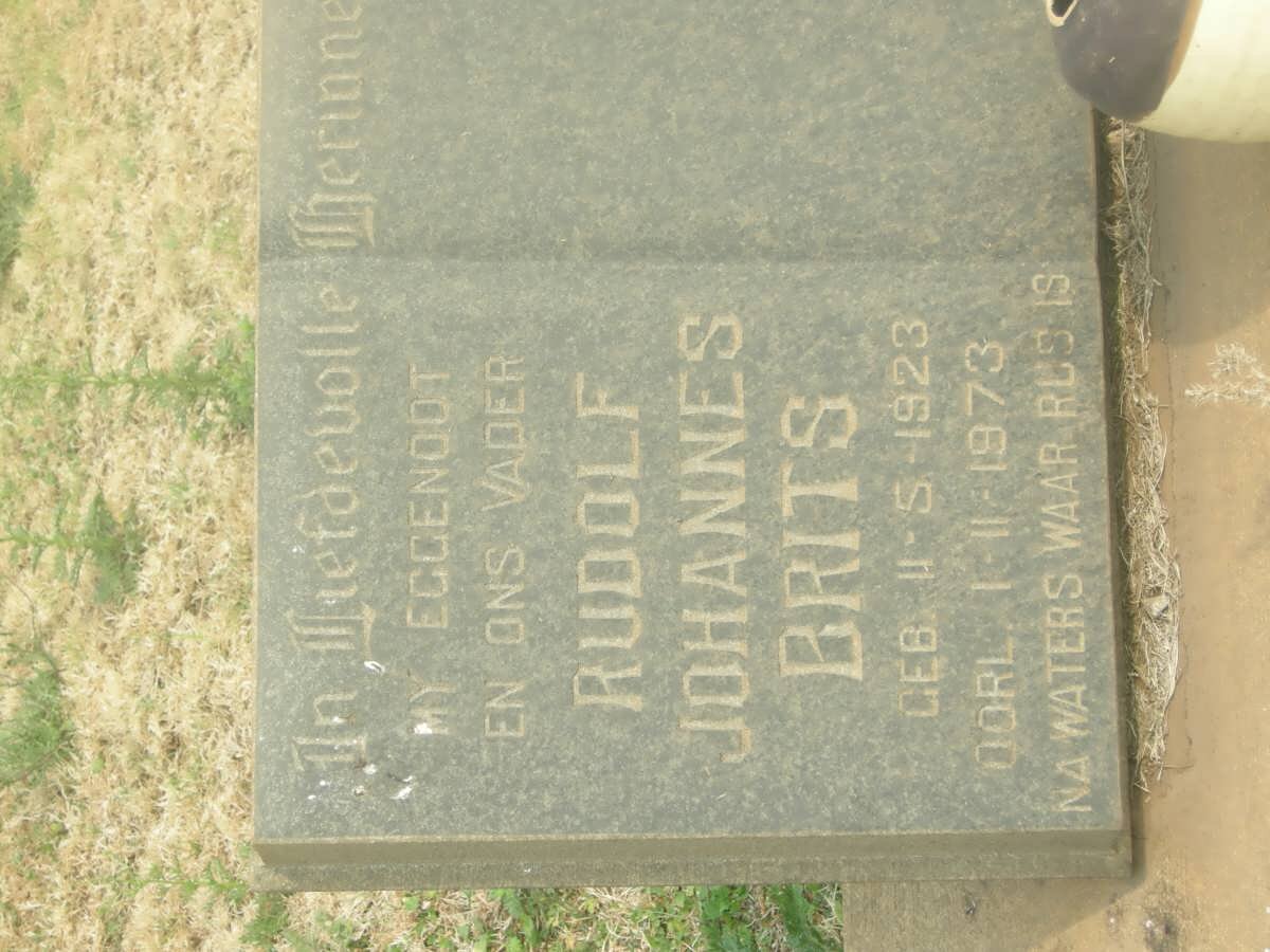 BRITS Rudolf Johannes 1923-1973