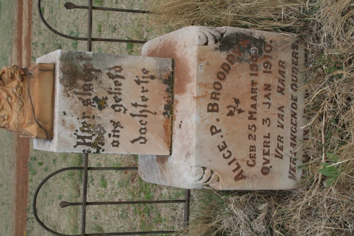 BROODRYK Alice P. 1909-1910