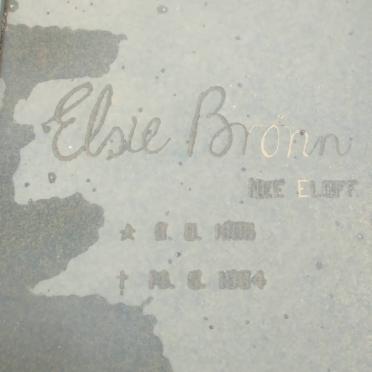 BRÖNN Elsie nee ELOFF 1906-1984