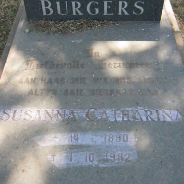 BURGERS Susanna Catharina 1890-1982