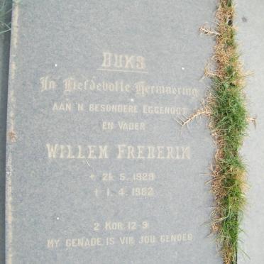 BURGER Willem Frederik 1929-1982 &amp; Anna Maria 1931-