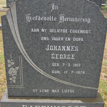 BADENHORST Johannes George 1913-1978