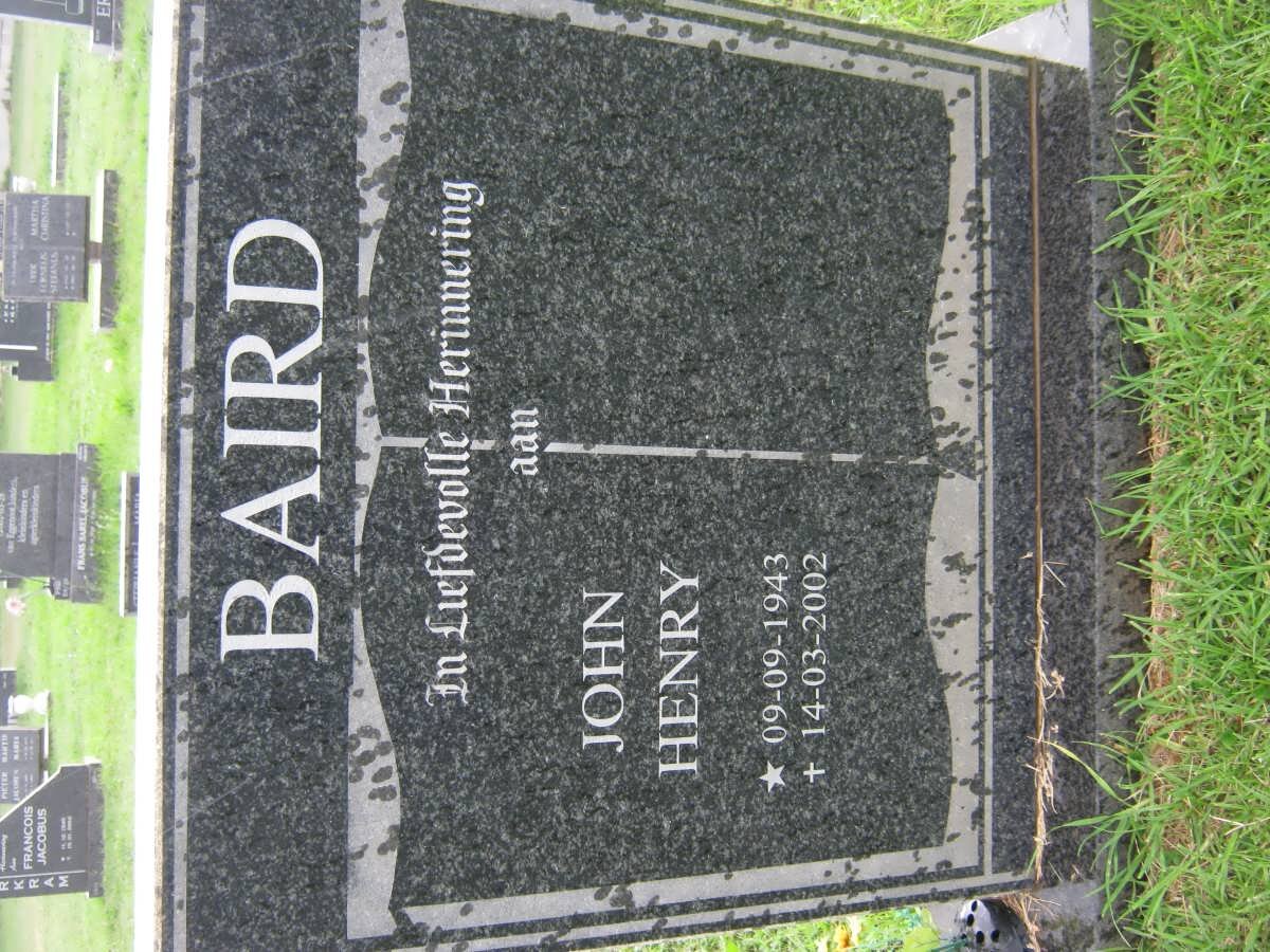 BAIRD John Henry 1943-2002