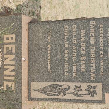 BANK Barend Christiaan, van der 1906-1945