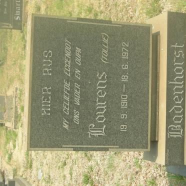 BADENHORST Lourens 1910-1972