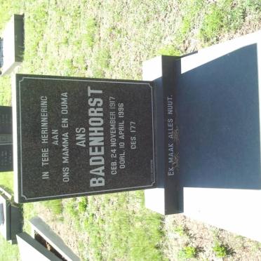 BADENHORST Ans 1917-1996