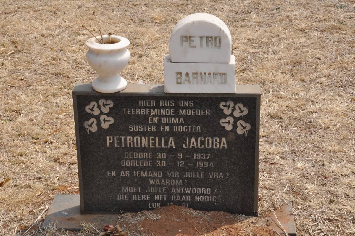 BARNARD Petronella Jacoba 1937-1994
