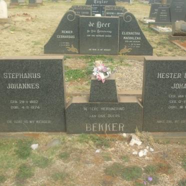 BEKKER Stephanus Johannes 1882-1974 &amp; Hester Carolina Johanna VAN NIEKERK 1912-1991