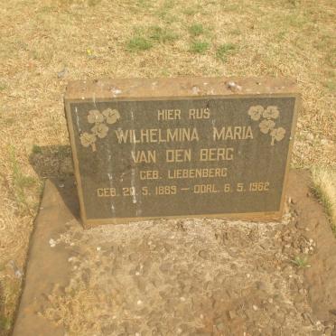 BERG Wilhelmina Maria, van den nee LIEBENBERG 1889-1962