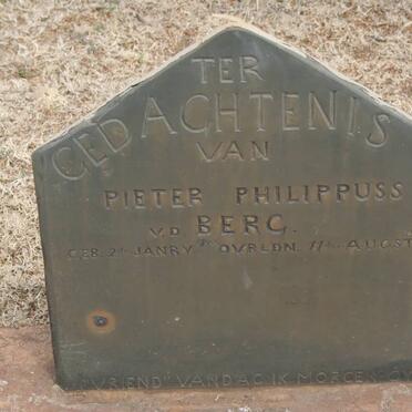 BERG Pieter Philippuss, v.d. 1890-1927
