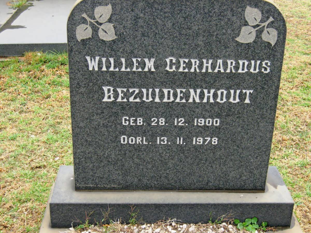 BEZUIDENHOUT Willem Gerhardus 1900-1978