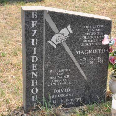 BEZUIDENHOUT David 1918-1998 &amp; Magrietha 1922-1996