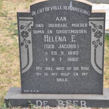 BEER Helena E., de nee JACOBS 1893-1982