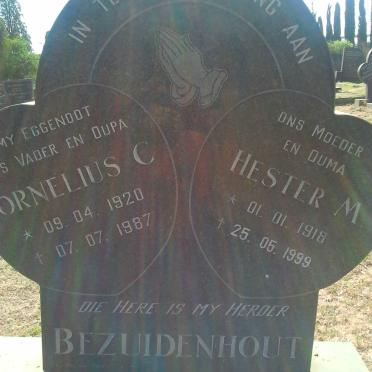 BEZUIDENHOUT Cornelius C. 1920-1987 &amp; Hester 1918-1999
