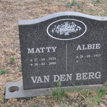 BERG Albie, van den 1913- &amp; Matty 1924-2000
